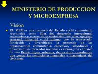 Ministerio De Produccion Y Microempresa